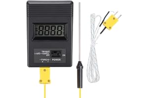 Thermometer, EVTSCAN ‑50 to 300℃ Digital Thermometer Sensor LCD Industrial High Accuracy Temperature Probe