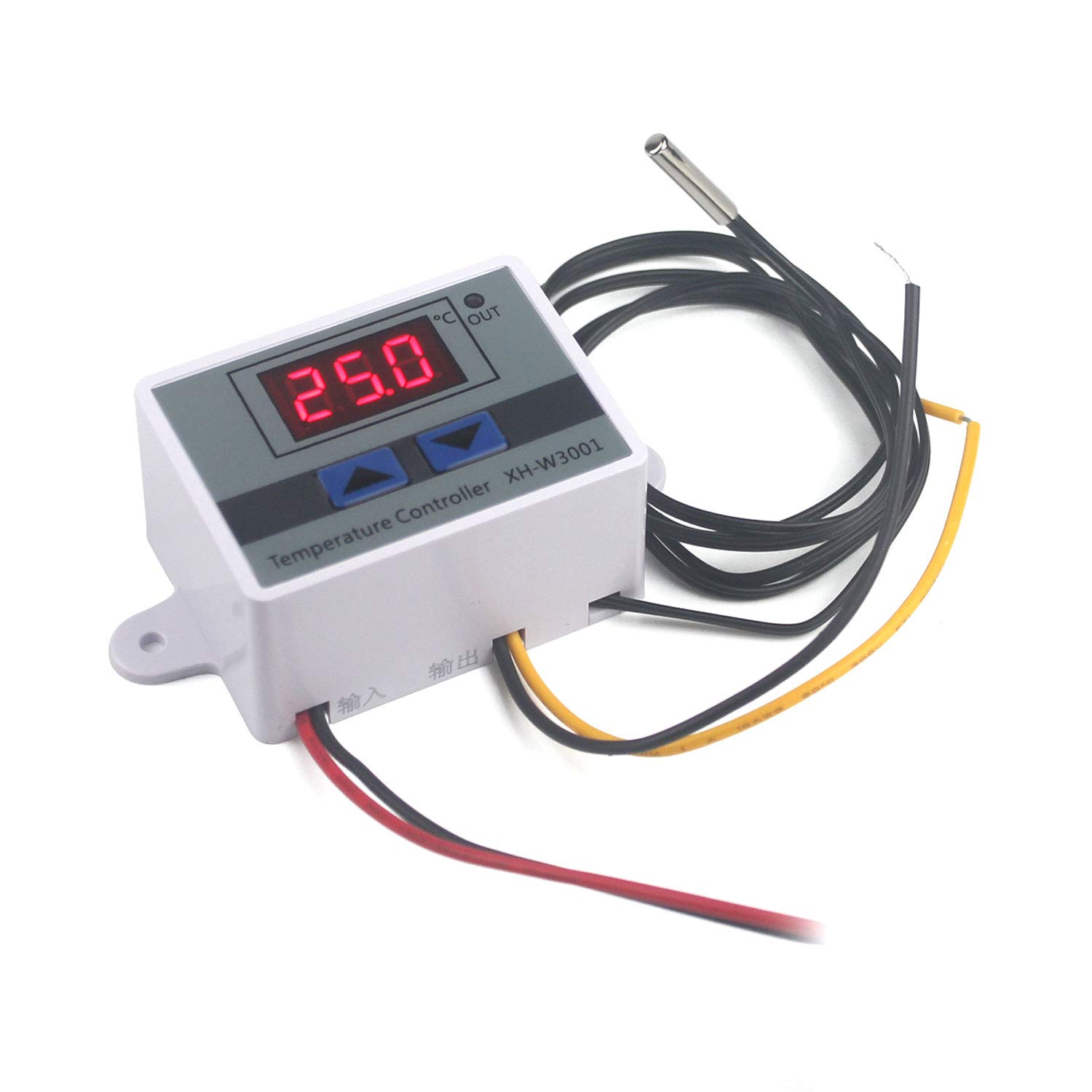 Taikuwu Digital LED Temperature Controller Module, XH-W3001 Thermostat Switch with Waterproof Probe, Programmable Heating Cooling Thermostat (12V 10A 120W)