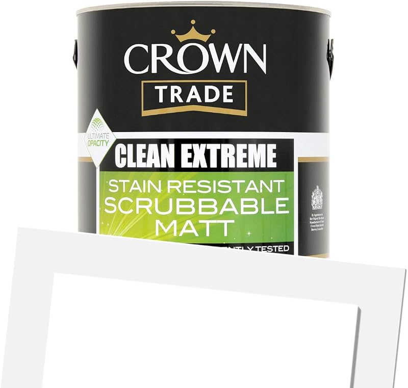 Crown Trade Clean Extreme Scrubbable Matt 5 Litre