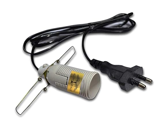 All Naturals Himalayan Salt Lamp Wire Set with Bulb Holder and 2 Pigmy 15 W Bulbs