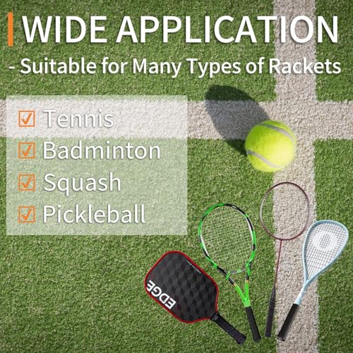 LBOYLOVE® Tennis Racket Grip Tape, 6 Pack Precut Anti Slip Tennis Grip Tape, Super Absorbent Dry Feel Tennis Grips Overgrip for Tennis, Pickleball