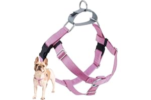 2 Hounds Design Freedom No Pull Dog Harness, Adjustable Harness, Easy Walking & Comfortable Control, Fits Small, Medium & Large Dogs, Solid Colors, Made in USA, 1" LG, Rose