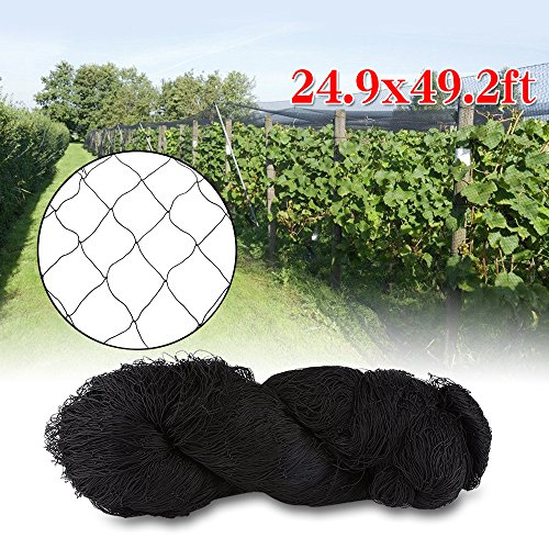 image for Boshen 49.2'x49.2' Anti Bird Net Poultry Aviary Game Net Garden Huntin