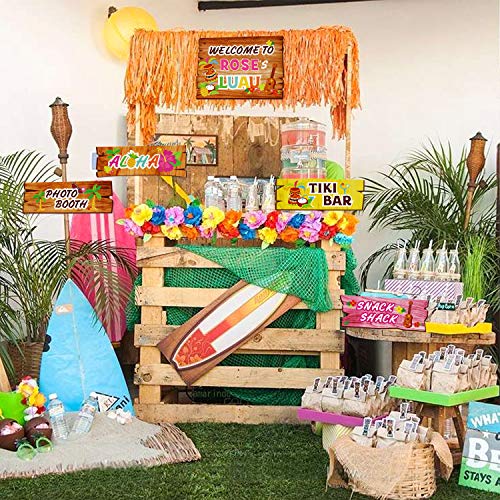 Luau Party Signs Aloha Welcome Signage Tropical Summer Import It All
