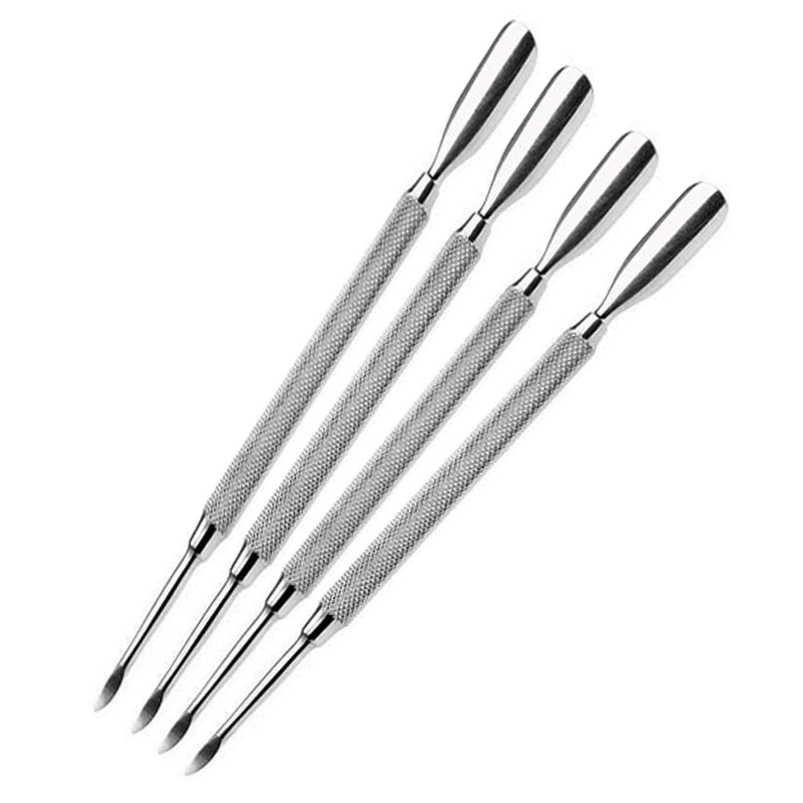 Photo 1 of (only 2) Cuticle Pusher Dual Sided - Sharp Edge Spoon Shaped Double Ended Cuticle Pusher Remover Trimmer Surgical Medical Grade 