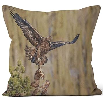 Amazoncom Nine City Golden Eagle Throw Pillow Cushion