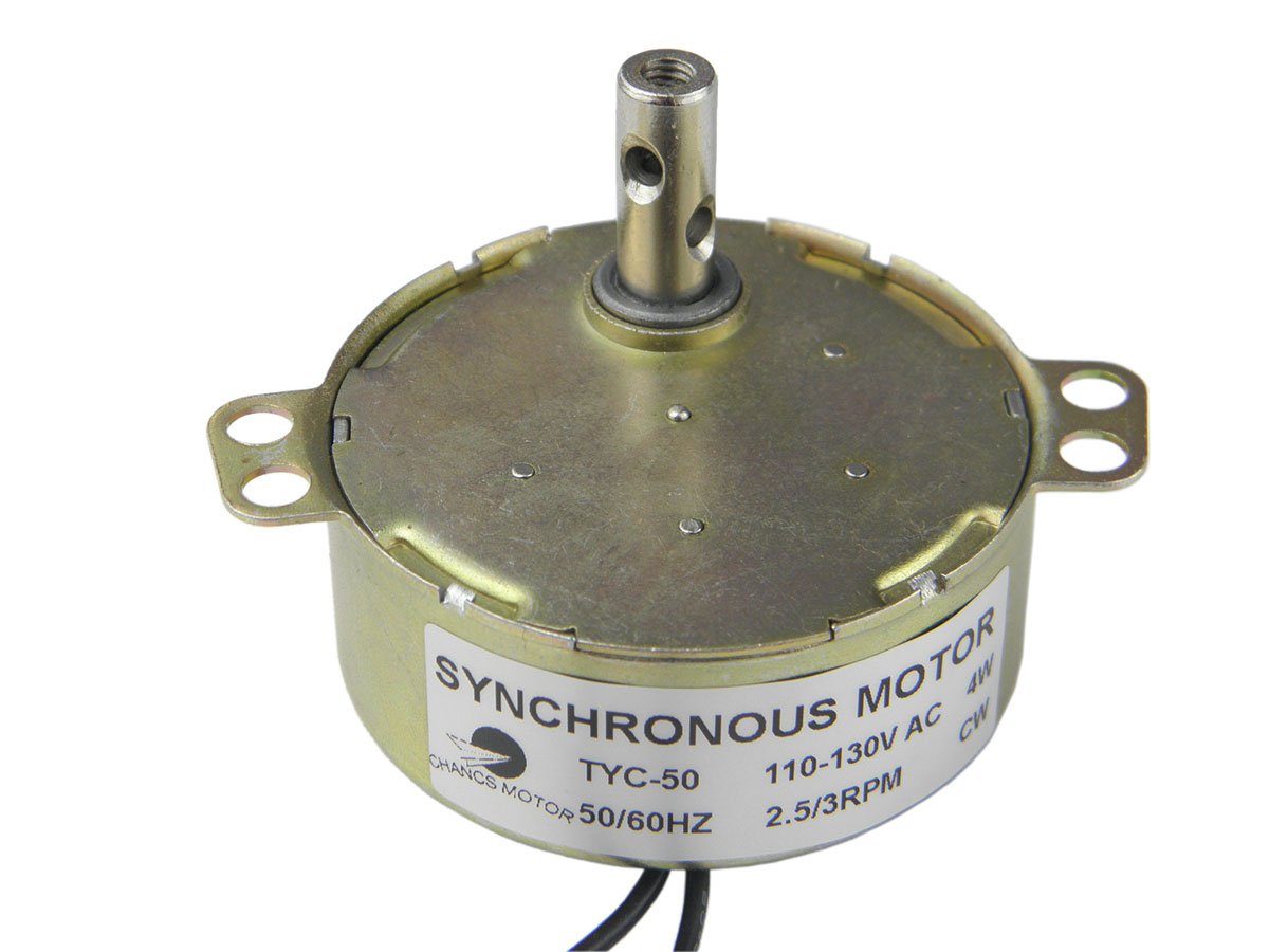 CHANCS TYC50 Small Synchronous Electric Motor 110V AC 2.53RPM CW Gear