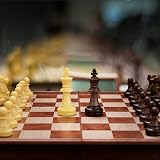 Peradix 25cm Magnetic Chess & Checkers Set Folding Board Kids Adults Brown view 9