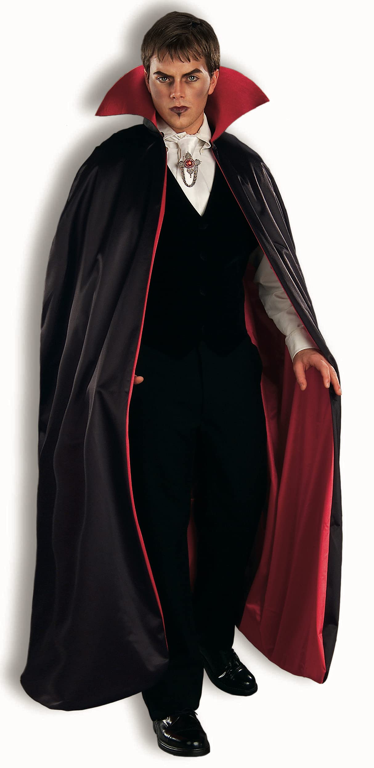Forum Reversible Phantom Costume Cape 56-Inches, Black/Red, One size