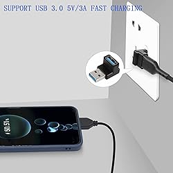 QIANRENON 90 Degree USB 3.1 Adapter USB A Male to