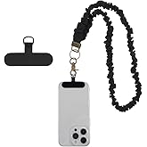 CIATBYYJ Cell Phone Lanyards, Adjustable Cell Phone Lanyard Strap for All Phones, Hand Wrist Strap Lanyard with Tether Tabs for Travel Essentials (Black)