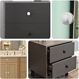 LizCeyMD 20 Pc Self-Adhesive Cabinet Handles Plastic Round Drawer Knobs White view 4