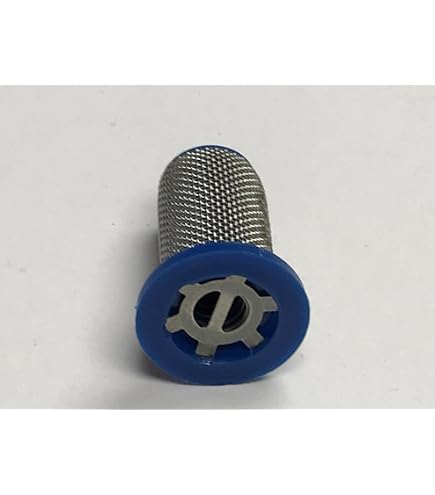 TeeJet 4193A-PP-10-50SS Poly Check Valve Tip Strainer – 50 Mesh SS Screen, Opens At 10 PSI, Blue, 6-Pack