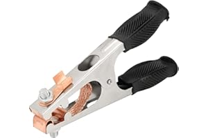 500A Welding Ground Clamp, A-Shape Copper Electroplated Ground Clamp Welder Earth Clip for Manual Welder Copper