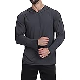 Men's UPF 50+ Sun Hoodie – Quick-Dry Long Sleeve Fishing Shirt for Fall & Winter, Lightweight for Hiking & Yard Work