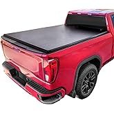 Black Series Soft Tri-Fold Tonneau Cover 2021-2026 Ford Maverick 4.5-Feet (54") Bed - Heavy-Duty, No-Drill, Easy Install, Wea