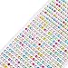 PARTH IMPEX 1699 Pieces 3mm 4mm 5mm 6mm Bling Multicolor Self Adhesive Rhinestone Sheet Acrylic Diamante Jewel Gem Stickers for Laptop Scrapbooking Embellishments DIY Arts Crafts Body Face Nails