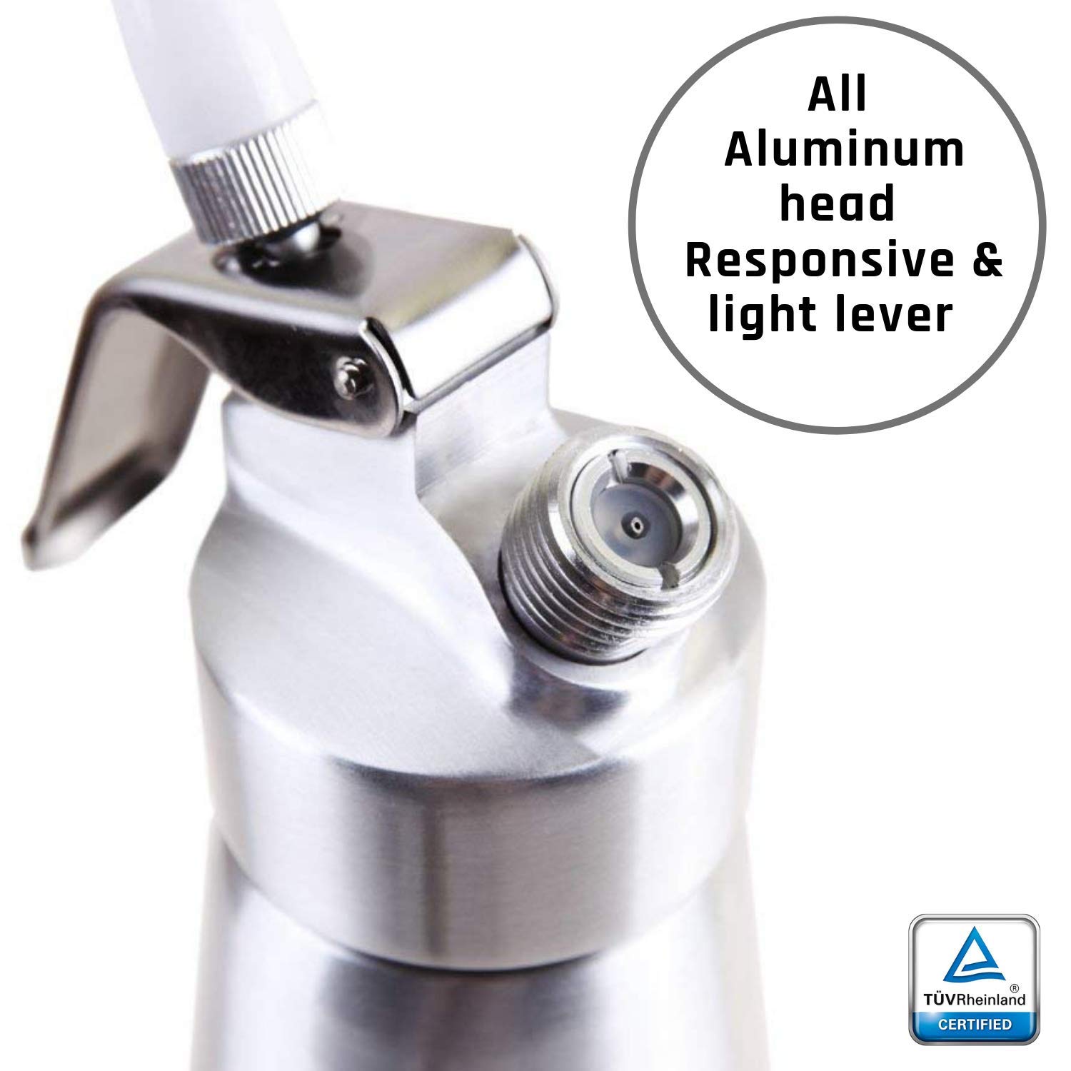 ICO Professional Whipped Cream Dispenser for Delicious Homemade Whipped