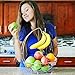 Fruit Basket with Banana Hanger & Citrus Fruit Peeler– Discover this Amazing Fruit Bowl Bundle- Improve Your Fresh Fruit Storage Now- Elegant Chrome Finish!
