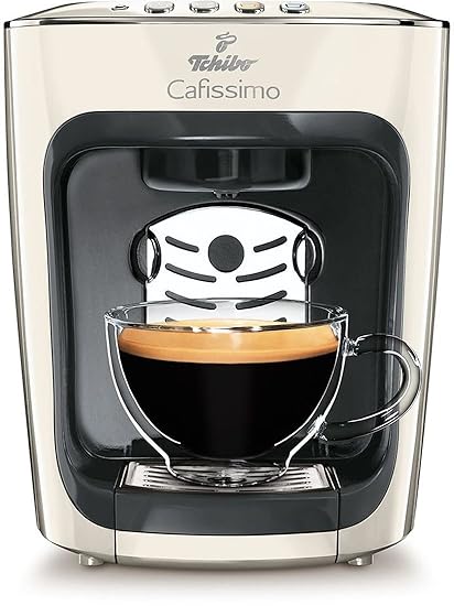 Tchibo Cafissimo mini Kaffeekapselmaschine (für Kaffee, Espresso, Caffé Crema und Tee) weiß (Classy White)