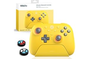 8Bitdo Ultimate 2 Bluetooth Controller (TMR Joystick Update), RGB Fire Ring, Switchable Hall Effect/Tactile Triggers, Vibrati