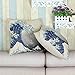 CaliTime Canvas Throw Pillow Cover Case for Couch Sofa Home Decoration Famous Picture Print 18 X 18 Inches Japanese Hokusai The Great Wave of Kanagawa