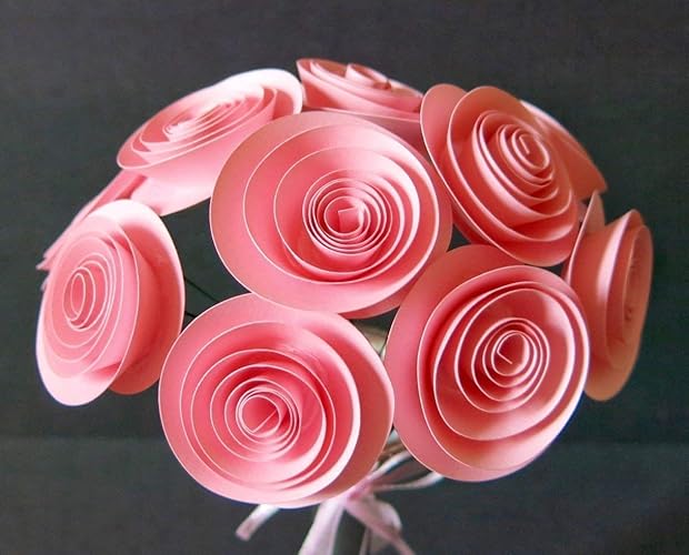 Amazon Com Bouquet Of 12 Pink Paper Roses Baby Shower Centerpiece Amazon Com Bouquet Of 12 Pink Paper Roses Baby Shower Centerpiece