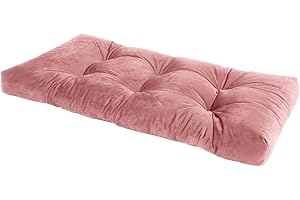 ROFIELTY Bench Cushion 36 inches. Non-Slip Tufted Cushion for Indoor/Outdoor use, Comfortable Window Cushion, Soft Piano Bench Cushion.Multi-Scene use of Cushions. (36x14x3, Matte Pink)