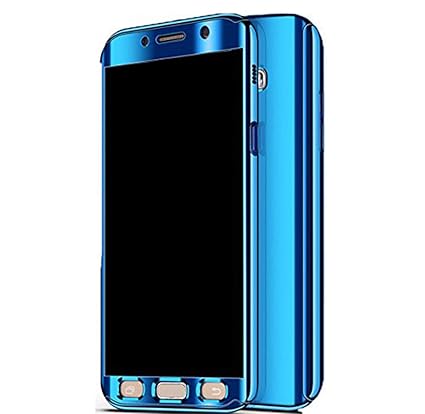 Qissy Hülle kompatibel mit Galaxy S7 /Galaxy S7 Edge, Ultra Thin 3 in 1 Handytasche Hart Spiegel Schutzhülle kompatibel mit G