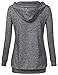 Messic Women's Burnout Color Lightweight Pullover Sweatshirt Hoodie with Kangaroo Pocket