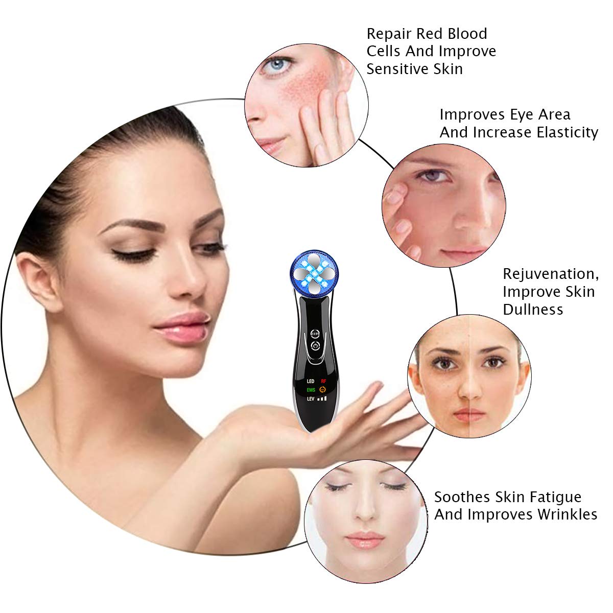 Facial Device 4 in 1 Color Face Beauty Machine: Beauty