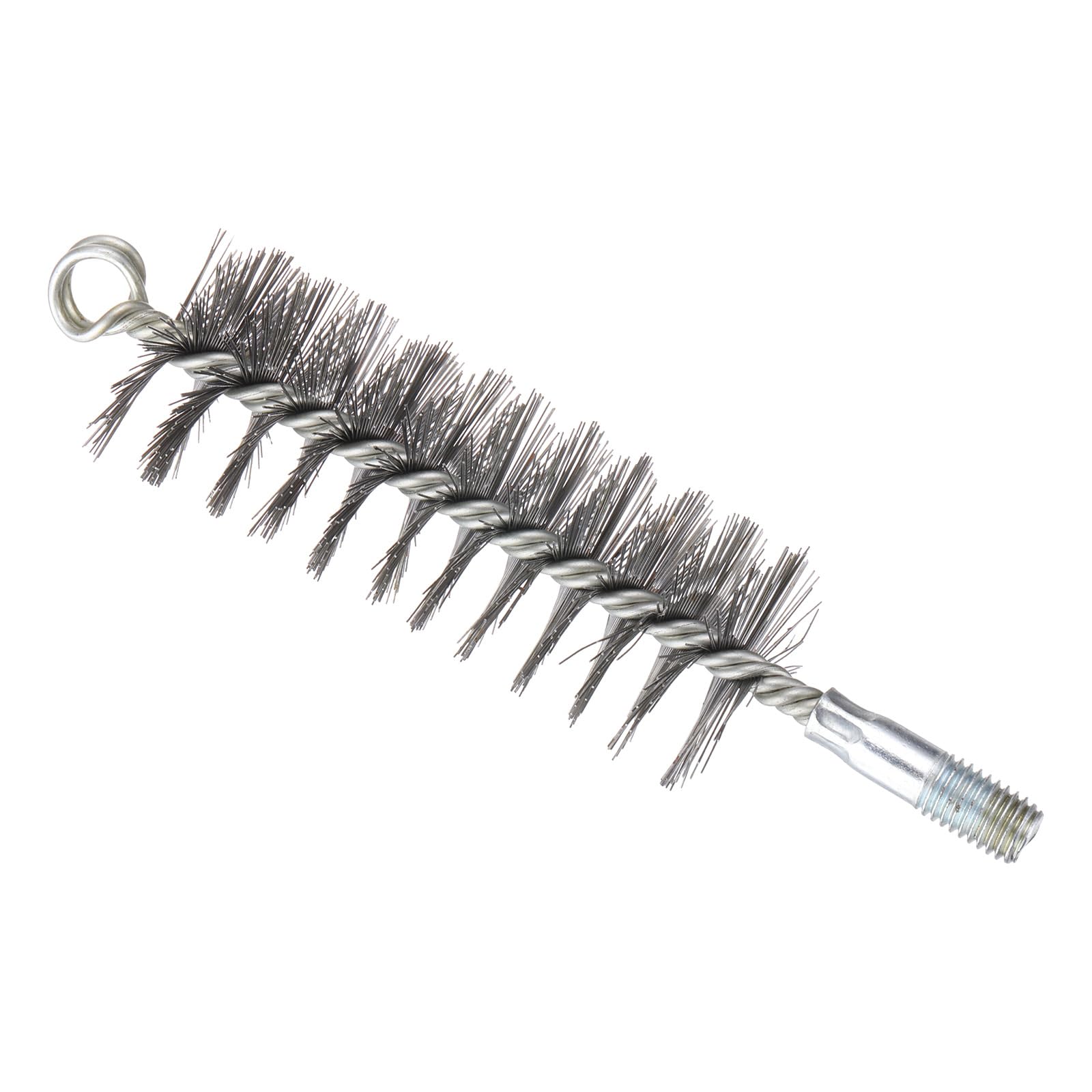 PATIKIL 45mm Dia Bore Brush, Stainless Steel Twisted Wire Cleaning Brush Round Cylinder Pipe Cleaner with 12mm Spiral Shank for Tubes, Ports, Bearings, Drill Driver, Silver Tone — image 1