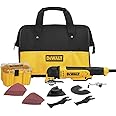 DEWALT Oscillating Tool, 3-Amp, Corded, Includes Wood Blades, Sandpaper and Tool Bag (DWE315K)