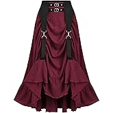 ROSE GAL Plus Size Womens Renaissance Pirate Costume Medieval Victorian Gothic Steampunk Skirt