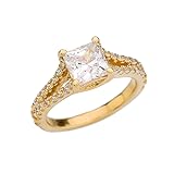 14k Dainty Yellow Gold Diamond Double Raw