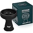 Silicone Hookah Bowl - Kitosun Silicone Phunnel Bowl with Big Hole - Durable Shisha Bowl Black Color - Right Replacement for Clay&Ceramic Bowls 3.5" Tall