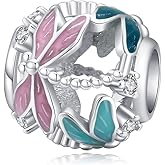 Christmas Charms Lucky Cat Owl Dog Bird Animal Charm Beads fit for Pandora Womens Bracelets Happy Family (Dragonfly Charms)