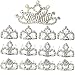 kilofly 13pc Princess Party Favor Crown Crystal Rhinestone Tiara Hair Comb Clip