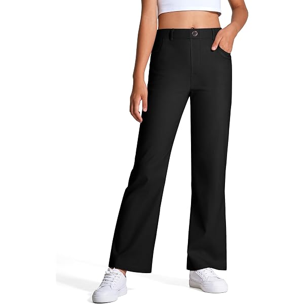 high waist dress pants for juniors Love Tree Womens Juniors Slim-Fit Trouser Dress Pants (Black-2, Large)