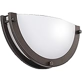 CLOUDY BAY 12 inch Wall Lamp,CRI90+15W 3000K/4000K/5000K Color Temperature Adjustable Dimmable Wall Sconce,LED Half Moon Wall