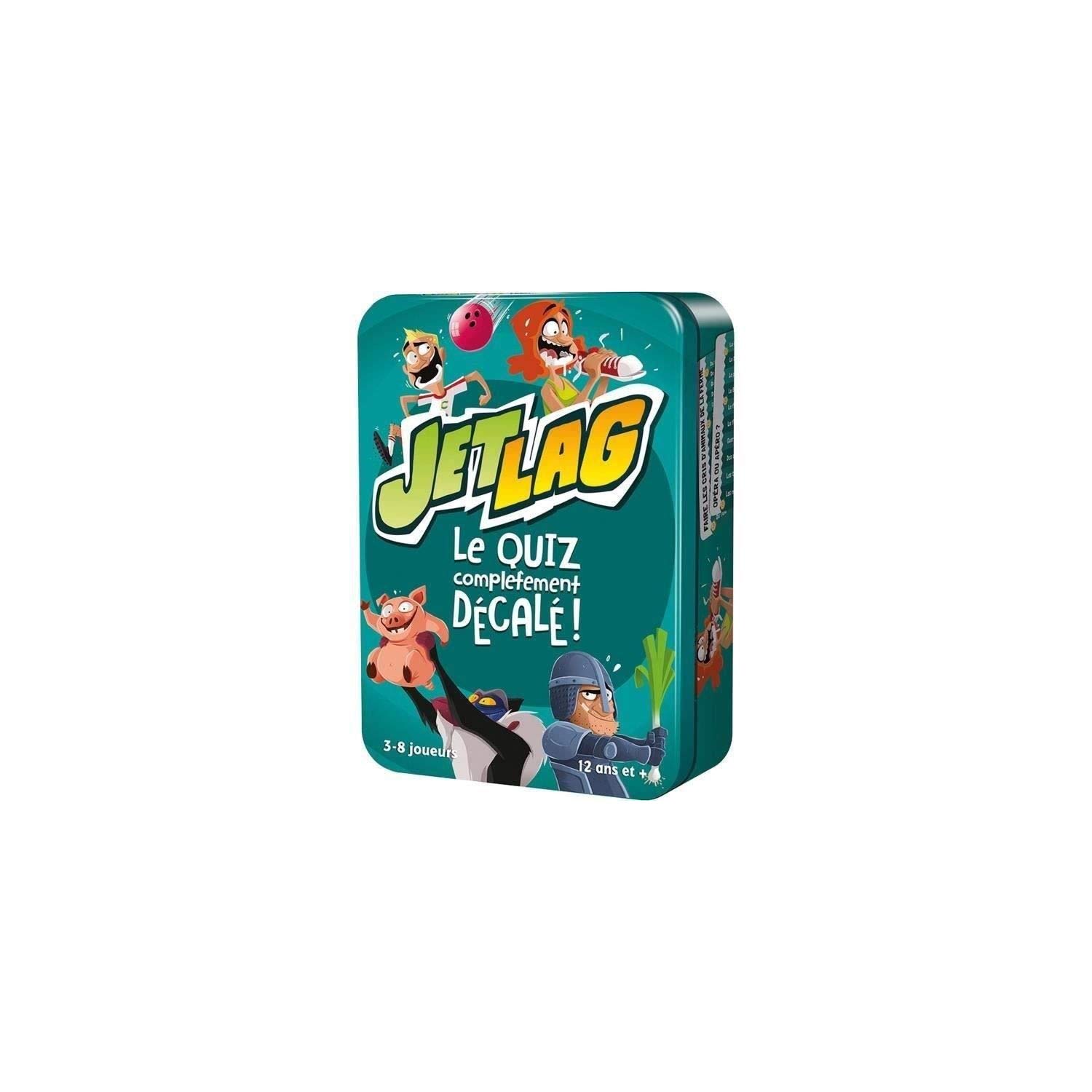 Asmodee - Jet LAG - Party Game for Adults and Children from 12 Years Old - Quizzes and Hilarious - Board Game for Parties With Friends - 3 to 8 Players - 20 Min - French Version