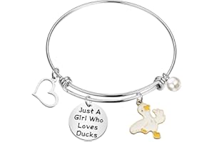 FAADBUK Funny Ducks Bracelet Animal Lover Gift JustWho Loves Ducks Jewelry Bracelet Ducks Lover Gift Ducks Jewelry (Ducks Br-S)