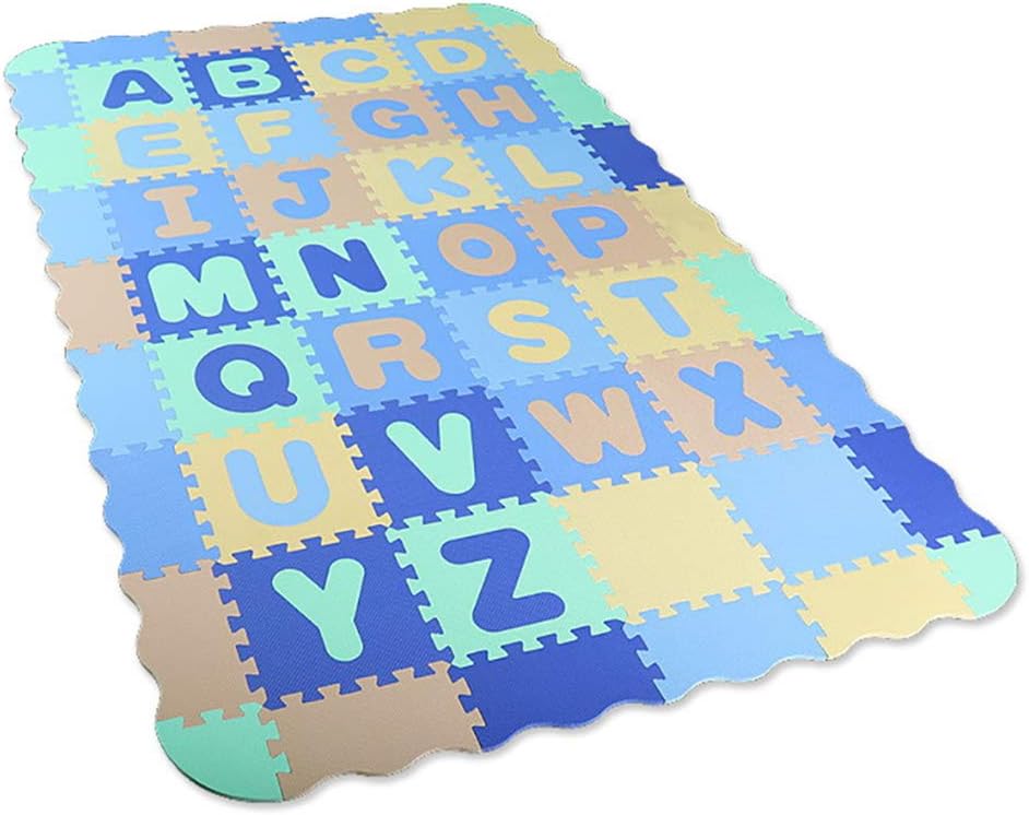 Children Play Mat with Fence, FOME 0.39in EVA Foam Mat Non-Toxic Exercise Mat Foam Floor Mats Foam Puzzle Mat Interlocking Tiles for Kids Toddlers Infants Activity Center Ball Pit Gym Floor playpen