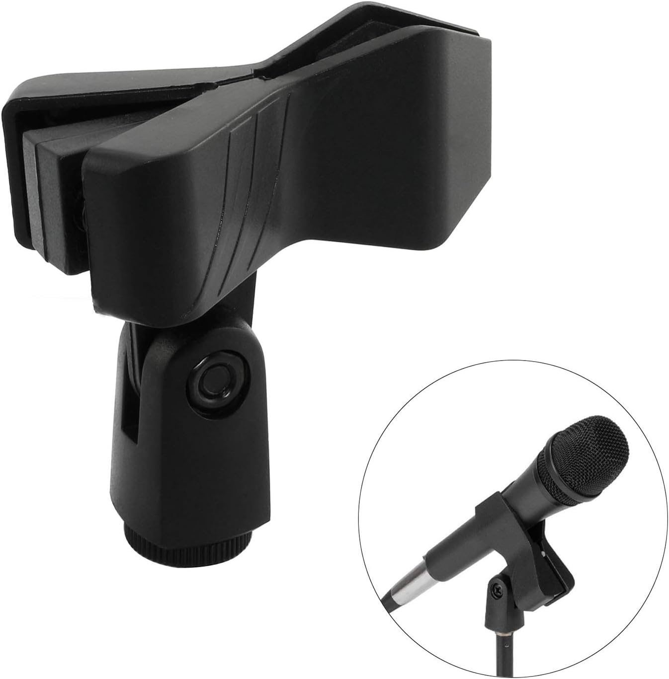 RuiLing 2Pack Universal Microphone Clamp Holder Flexible Plastic Clip Mount Wired
