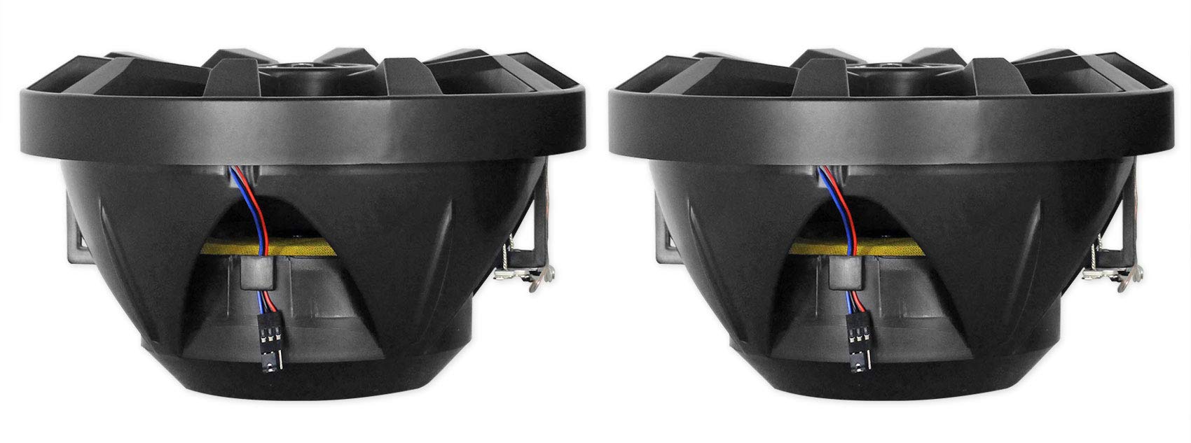 Rockville Pair RKL80MB 900 Watt 8-Inch 2-Way Marine Boat Speakers, IP66 Waterproof, Beat-Sync LED Lights, Rustproof Design, Perfect for Boats and ATVs