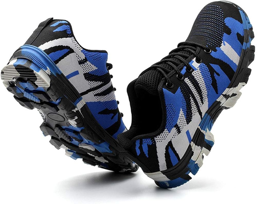 shoe Men's Camouflage Safety, Smashproof And Punctureresistant Work