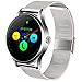 GBlife K88H Bluetooth Smart Watch Fitness Tracker with Heart Rate monitor for iOS and Android (Silver + Stainless Steel Band)