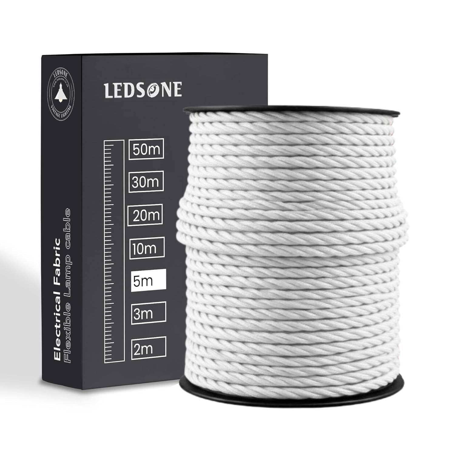 5 Meter Vintage 2 Core Twisted Electric Cable Fabric Covered Wire Italian Braided 0.75 mm Electrical Cable Flexible Wire for Lighting Other Appliances