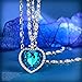 LADY COLOUR Christmas Necklace Gift for Women Heart Pendant with Swarovski Blue Crystals Fashion Costume Jewelry Brithday Anniversary Romantic Gifts Present Wife Her Girls Girlfriend Mother Lady
