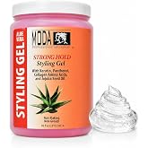 MODA Daily Styling Gel, Strengthening Flake-Free Hold, 85 oz | Cruelty free, sulfate free gel with nourishing keratin and panthenol for fine, curly, textured and chemically treated hair